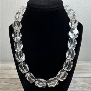 GORGEOUS 925 Silver and Chunky Rock Crystal Necklace